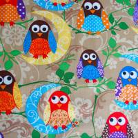 BW Exclusively Quilters "What a hoot" beige Bild 2