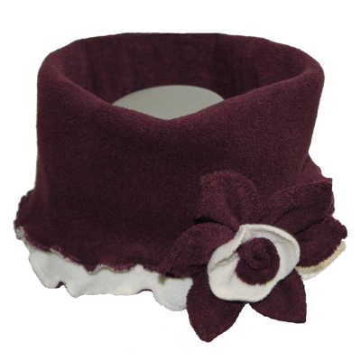 Loop Halswärmer Damen Creme Bordeaux – Kuscheliger Loop Schal von la miscela