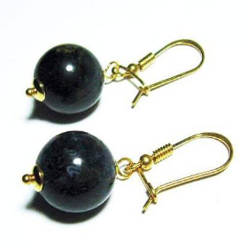 "Rar" Edelstein Blauer Pietersit Ohrringe Silber vergoldet, Edelstein-Ohrringe, Geburtstag, Schmuck, Geschenk