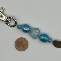Glasperlen Schlüsselanhänger mit Blattanhänger – Schicker Begleiter für Schlüssel, Taschen und Rucksäcke Bild 5
