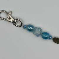 Glasperlen Schlüsselanhänger mit Blattanhänger – Schicker Begleiter für Schlüssel, Taschen und Rucksäcke Bild 6