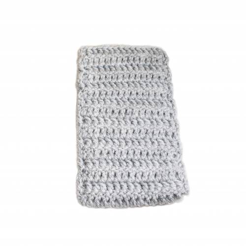 Handysocke gehäkelt in grau