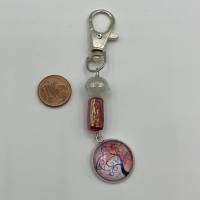 Glasperlen Schlüsselanhänger mit Lebensbaum Cabochon – Schicker Begleiter für Schlüssel, Taschen und Rucksäcke Bild 7