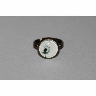 1 bronzefarbener Ring   Pusteblume