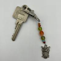 Glasperlen Schlüsselanhänger mit Eulenanhänger – Schicker Begleiter für Schlüssel, Taschen und Rucksäcke Bild 7