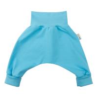 Baby Frühchen Jungen Mädchen Set Pumphose-Mütze-Tuch Uni Babyblau Geschenk Geburt Bild 2