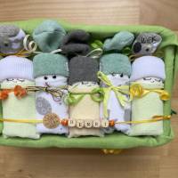 Windeltorte neutral,  Windelbabys, unisex Geschenk zur Geburt, Babygeschenk in neutralen Farben Bild 6