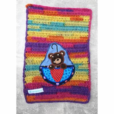 Puppenwagendecke, Spieldecke, Krabbeldecke Bär im Schirm für kleine Puppenwagen   Sofort lieferbar !!!