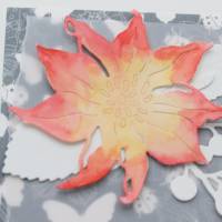 Handgefertigte Grußkarte, Glückwunschkarte mit Aquarellblüte Bild 2