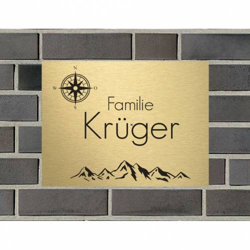 Haustürschild Klingelschild Namensschild Eingangsschild Pokalschild Briefkastenschild Türschild Familie Gravur verschiedene Größen