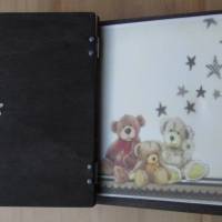 Babyalbum aus Holz mit integrierter Box Bild 2