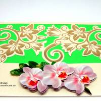 Geburtstagskarte #Orchidee und #Ranken #3-D #Handarbeit Bild 5