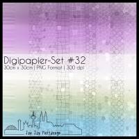 Digipapier Set #32 (lila, grau, grün, blau) zum ausdrucken, plotten, scrappen, basteln und mehr Bild 1