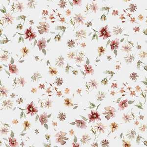 ab 50cm Jersey Floral Watercolor  - Fuchsia Aquarell Druckstoff Bild 2