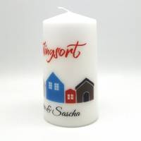 Kerze mit Namen "Lieblingsort" Häuser/ Einzug Richtfest Hausbau Bild 2
