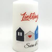 Kerze mit Namen "Lieblingsort" Häuser/ Einzug Richtfest Hausbau Bild 3