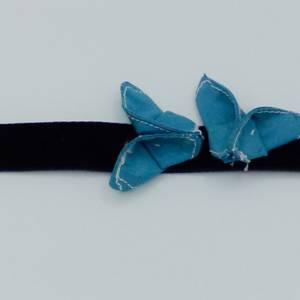 Handgemachtes Kropfband Schmetterling blau Halsband Bild 3