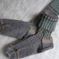 Socken - Gr. 42 - handgestrickt - extra dicke 8fädig Bild 1