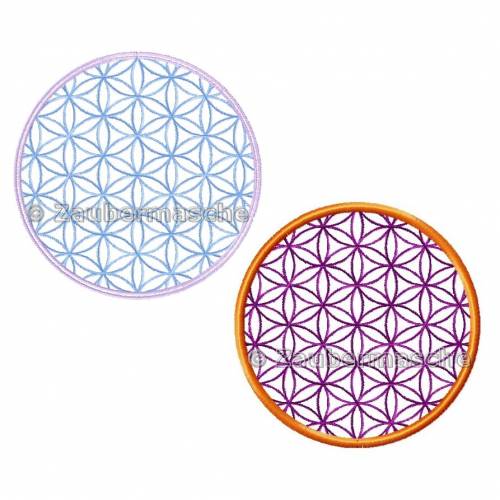 Blume des Lebens rund, Stickdateien für den 10x10-Rahmen