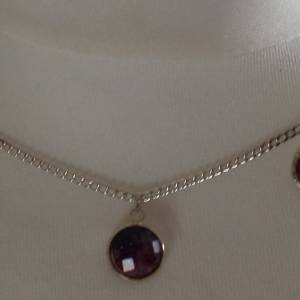 Kette Dreierlei, necklace, collier, Cabochon, Gemme, Gothic, viktorianisch Bild 1