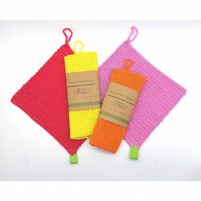 Spültücher, Spüllappen gehäkelt 100%Baumwolle, Wunschfarbe