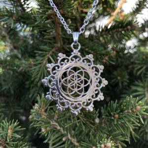 Kette Lebensblume, necklace flower of life, Mandala, Ornament, Mythologie Bild 1