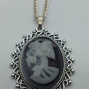 Kette Totenkopf, necklace skull, collier, Cabochon, Gemme, Gothic, viktorianisch, Steampunk Bild 1