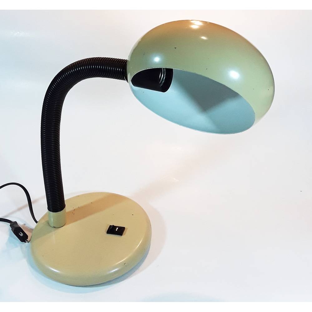 Vintage Schreibtischlampe / Lampe schwarz / beige Bild 1