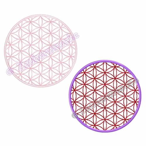 Blume des Lebens rund, Stickdateien für den 13x18-Rahmen