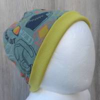 Olivefarbige Mütze Cool Stuff, Beanie aus Baumwolljersey Bild 2