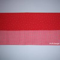 Stricknadelrolle,Stricknadelutensilo  Nadelspielmäppchen kombiniert mit Karo rot-weiß, reine Baumwolle, waschbar bis 40° Bild 2