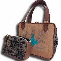 Kulturtasche Taschenorganizer Clutch Handtasche Schminktäschchen mit Doppelreißverschluss Geschenkidee Bild 4