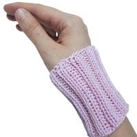 Pulswärmer 100 % Merino-Wolle handgestrickt rosa oder Wunschfarbe - Damen - Einheitsgröße - Modell 3 Bild 2
