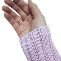 Pulswärmer 100 % Merino-Wolle handgestrickt rosa oder Wunschfarbe - Damen - Einheitsgröße - Modell 3 Bild 3