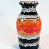 Keramik Vase orange / braun Bild 2
