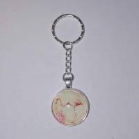 1 Schlüsselanhänger silber - Flamingo Bild 1