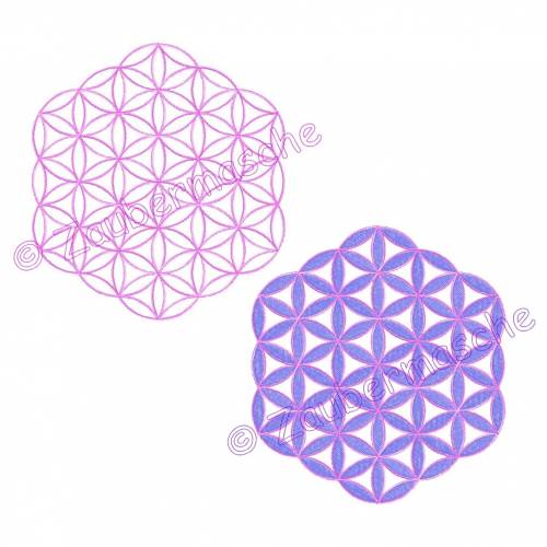 Blume des Lebens 6 Eck ohne Rand, Stickdateien für den 13x18-Rahmen