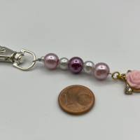 Glasperlen Schlüsselanhänger mit Blattanhänger – Schicker Begleiter für Schlüssel, Taschen und Rucksäcke Bild 7