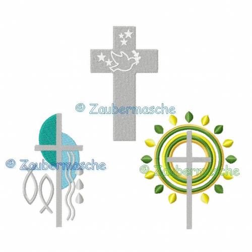 Kreuze Stickdatei für den 10x10-Rahmen