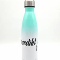 Thermosflasche mit Namen "Notenschlüssel" 500ml/ Edelstahl Trinkflasche für Kinder und Erwachsene/ Wasserflasche Bild 2