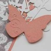 Glückwunschkarte zum Geburtstag - Schmetterling, Blattranken Bild 4