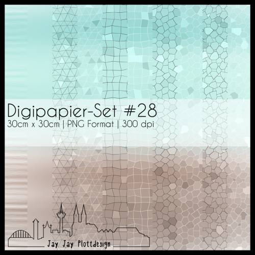 Digipapier Set #28 (türkis braun) zum ausdrucken, plotten, scrappen, basteln und mehr