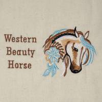 Stoffbeutel Einkaufsbeutel bestickte Baumwolltasche Tasche mit Motiv Tragetasche statt Plastik Western Beauty Horse Bild 2