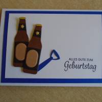 Geburtstagskarte Glückwunschkarte  Geburtstag Grußkarte Mann Bier Geburtstag Runder Geburtstag, 30 40 50 60 Bierflasche Bild 4