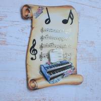 Geburtstagskarte Orgel,Keyboard, Gutscheinkarte,Grußkarte Musiker Bild 3