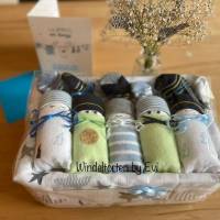 Windeltorte für Junge: Windelbabys, Geschenk zur Geburt, liebevoll gestaltetes Babygeschenk Bild 5
