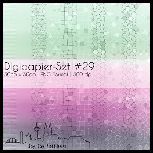 Digipapier Set #29 (grün, pink, dunkellila) zum ausdrucken, plotten, scrappen, basteln und mehr