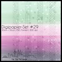 Digipapier Set #29 (grün, pink, dunkellila) zum ausdrucken, plotten, scrappen, basteln und mehr Bild 1