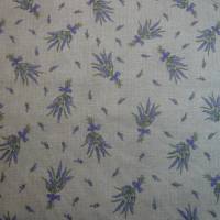 10,40 EUR/m Stoff Baumwolle - Lavendel, flieder auf hellbeige, Leinenoptik Bild 2