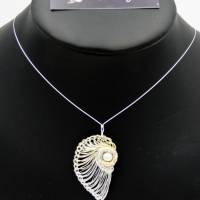 Nautilusschnecke - Silber/Gold mit Perle Hand gestrickt jedes Stück ein Unikat Bild 3